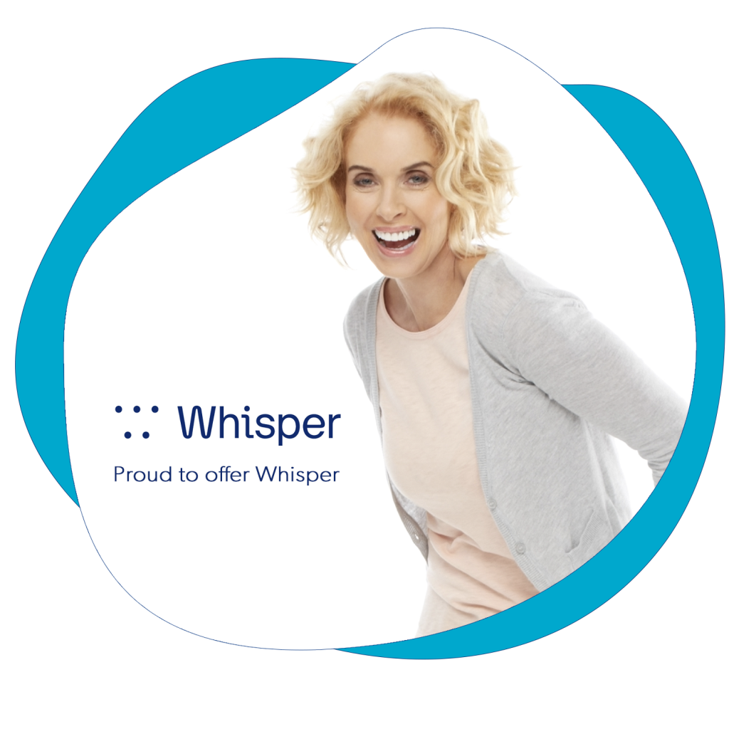 Proud to offer Whisper Hearing Aids